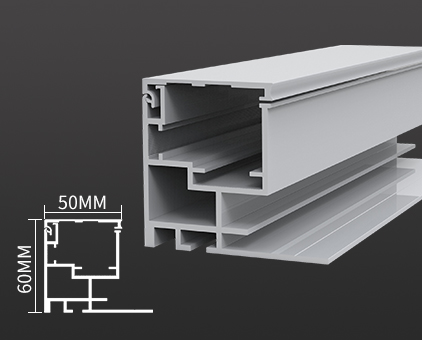 HBMA50-60正面開(kāi)啓拉布燈箱鋁型材